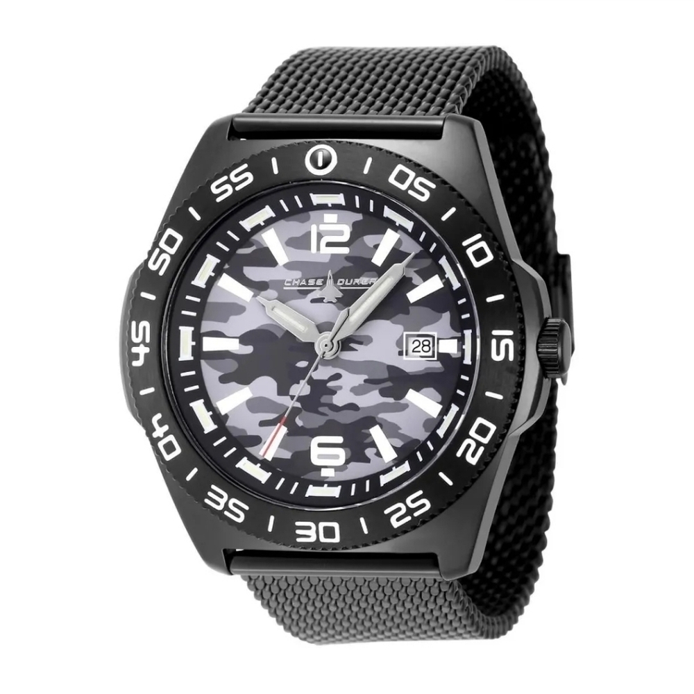 NEW Invicta CDW-0181 Chase Durer Men's Watch 45mm Black Mesh Adjustable Bracelet